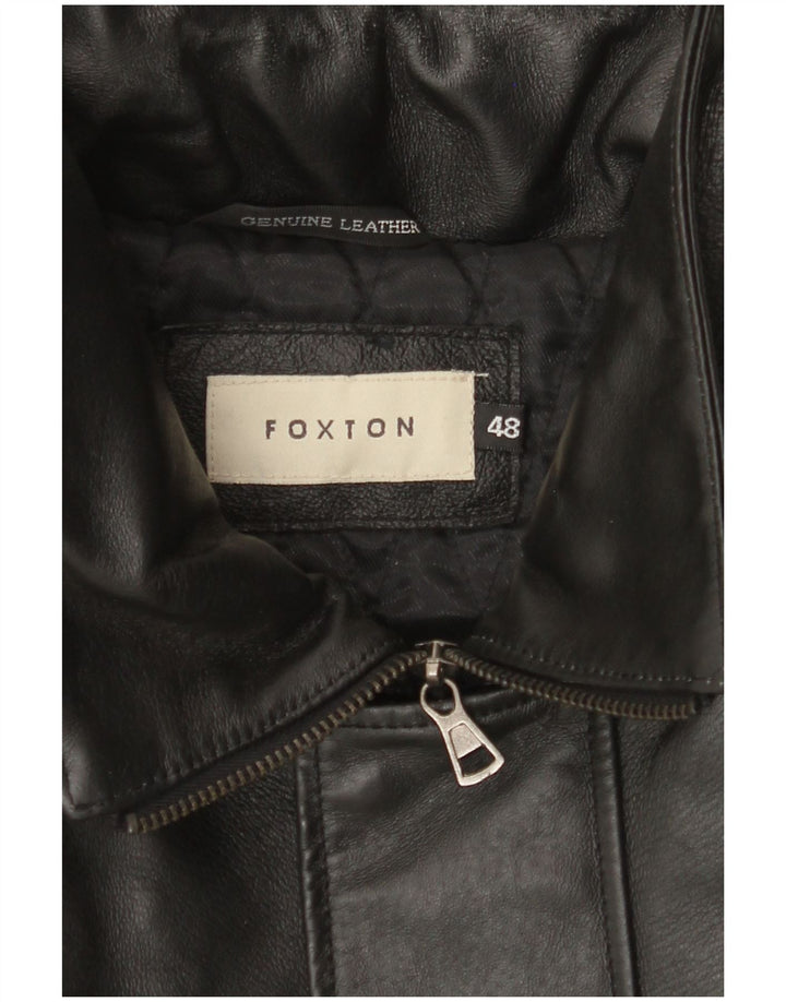 Giacca in Pelle Uomo VINTAGE IT 48 Pelle Nera Media