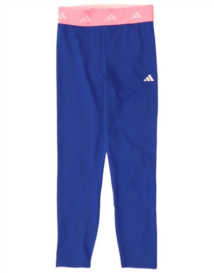 Leggings Adidas Tech Fit Graphic per ragazze 13-14 anni Blu Colourblock