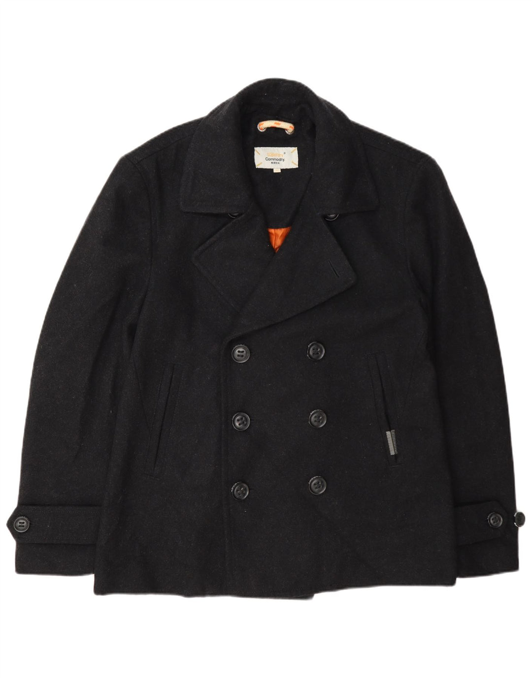 Cappotto da marinaio da uomo Superdry UK 42 XL grigio