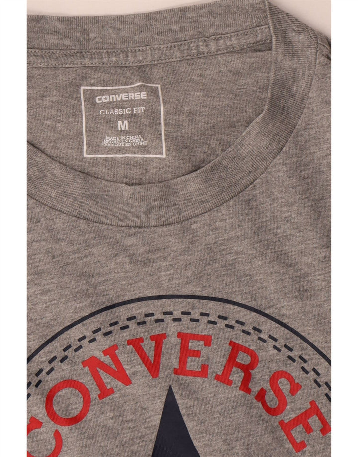Converse Top da uomo con grafica Chuck Taylor a maniche lunghe grigio medio chiazzato