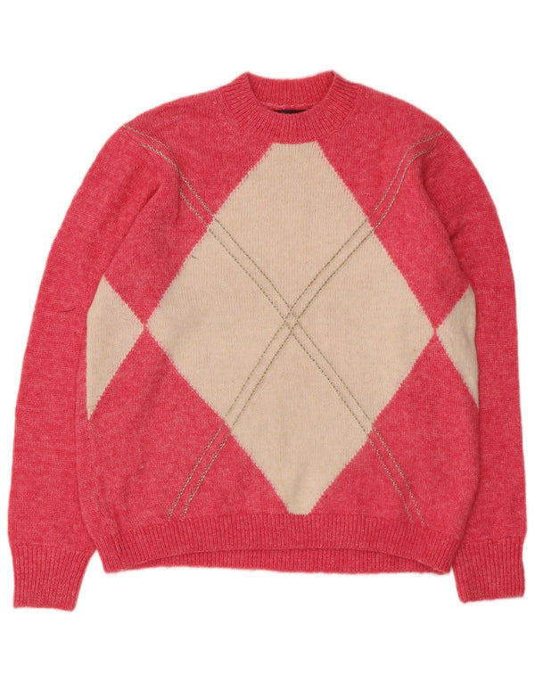Maglione maglione girocollo da donna Marks & Spencer UK 14 Rosa medio