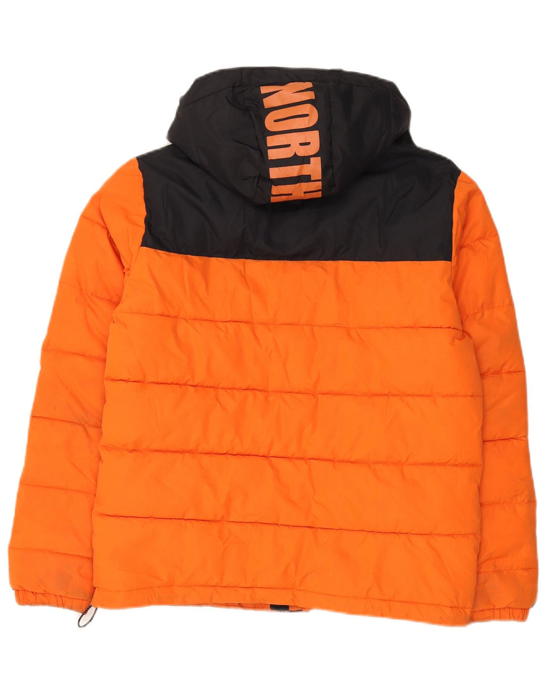 Giacca imbottita con grafica North Sails per ragazzi 13-14 anni color block arancione