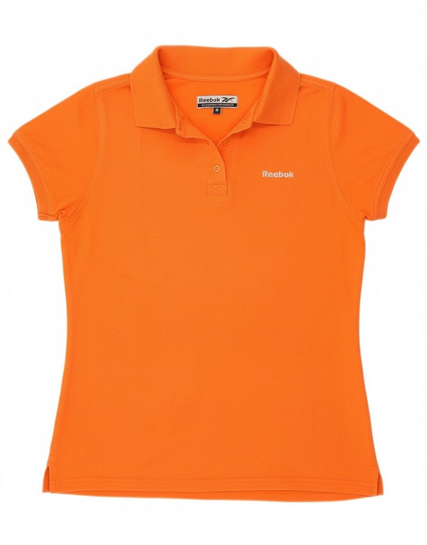 Polo Reebok da donna UK 12 cotone arancione medio