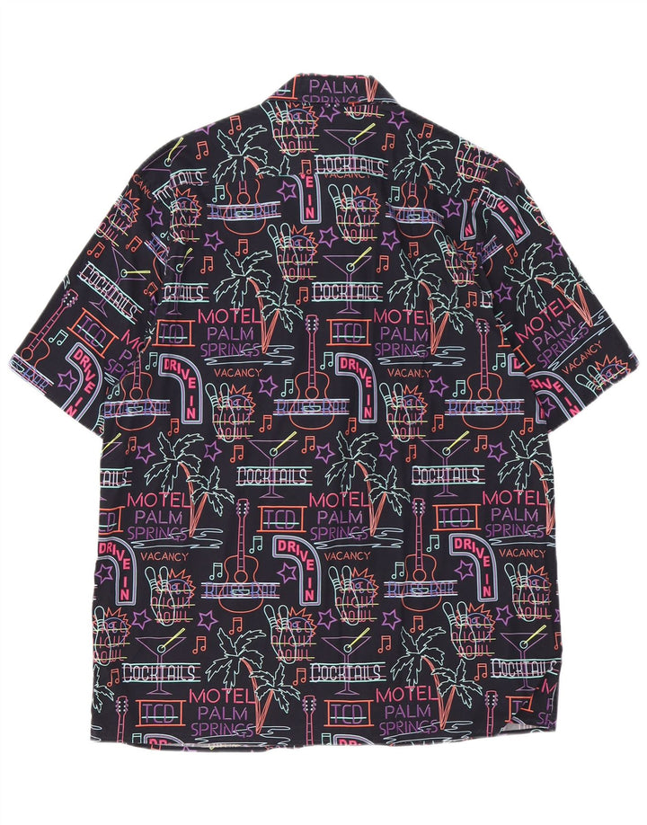 Ted Baker Camicia grafica da uomo a maniche corte taglia 5 XL hawaiana multicolore