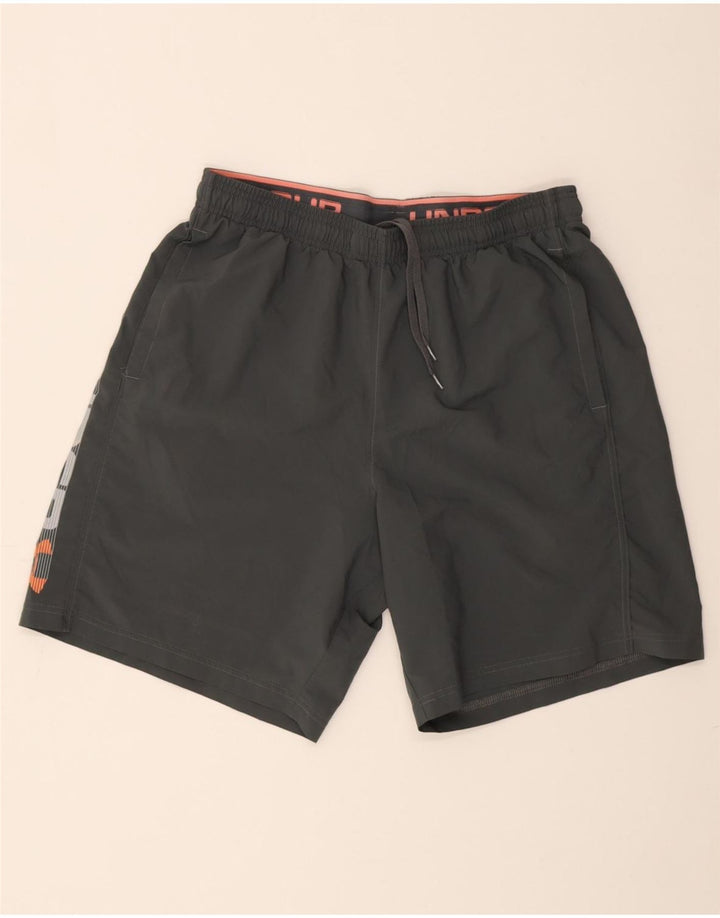 Pantaloncini sportivi Under Armour da uomo Heat Gear Graphic grandi poliestere grigio