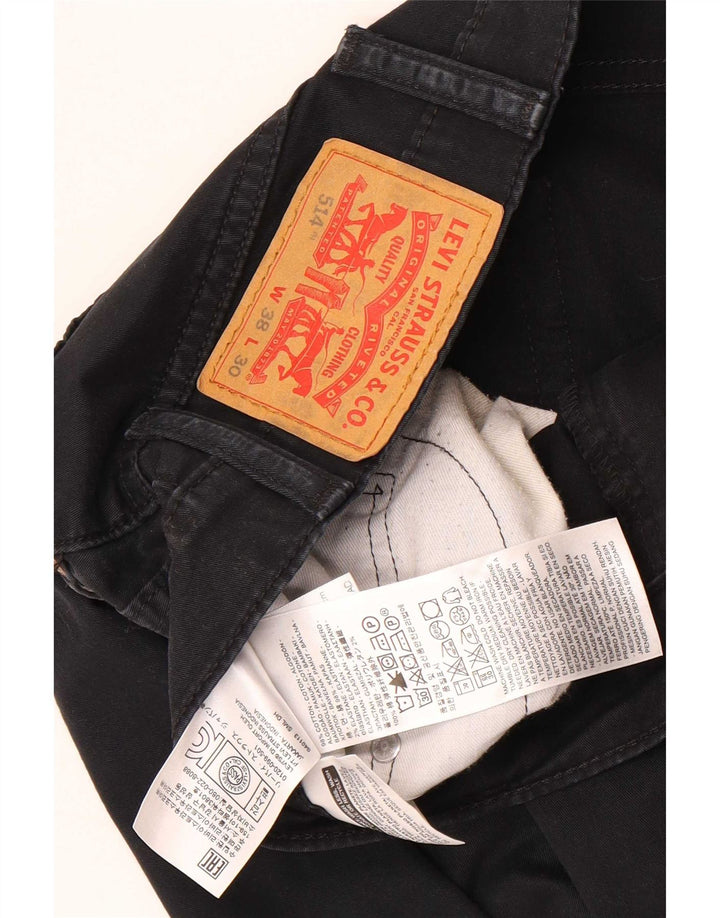 Levi's Uomo 514 Jeans dritti W38 L30 Cotone Nero