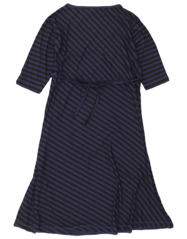 Abito lungo da donna Fat Face UK 14 Poliestere a righe blu navy medio