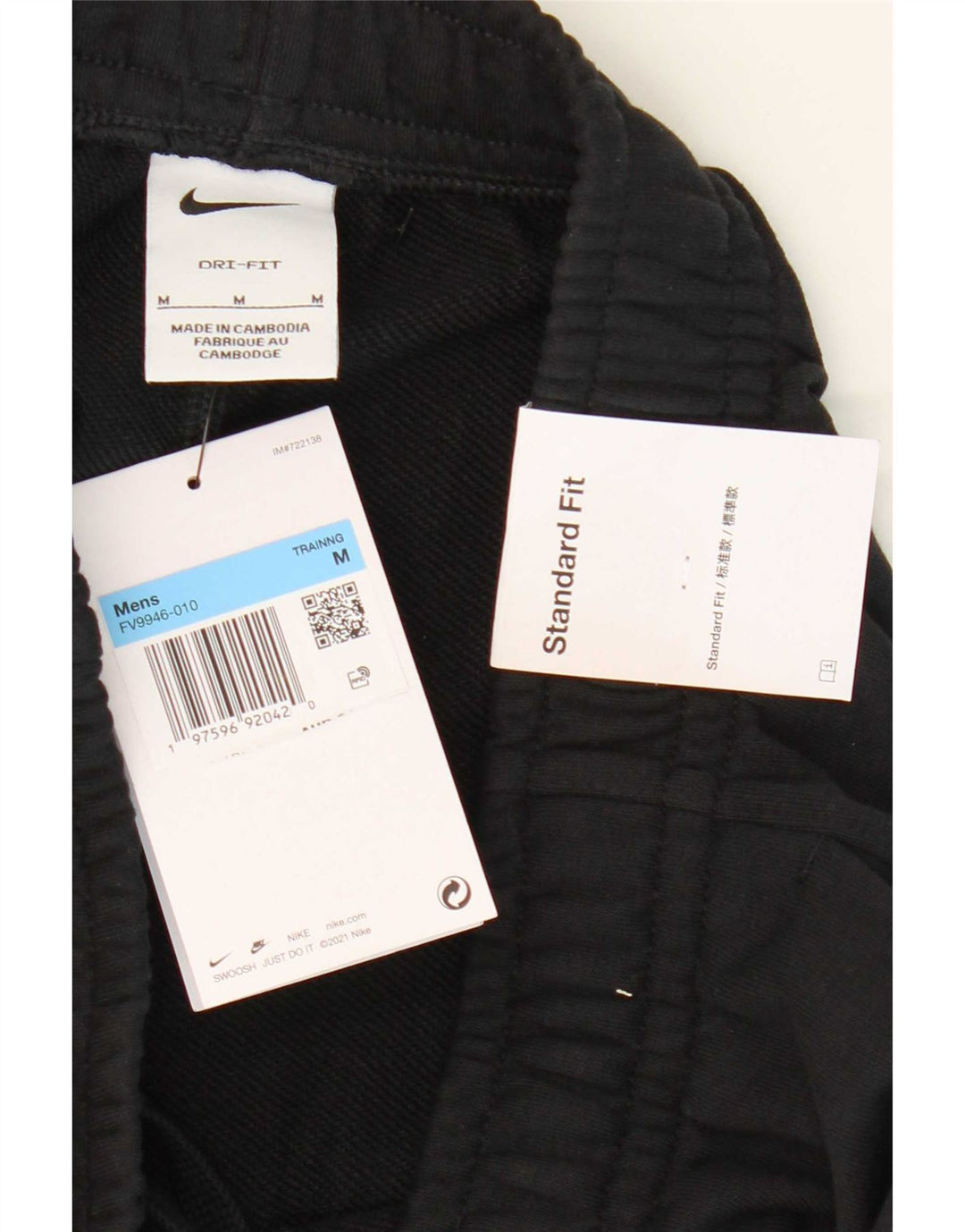Pantaloni da tuta da uomo Nike Dri Fit Standard Fit Joggers Medio Nero