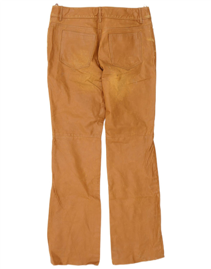 Pantaloni in pelle vintage da uomo W34 L35 Marrone