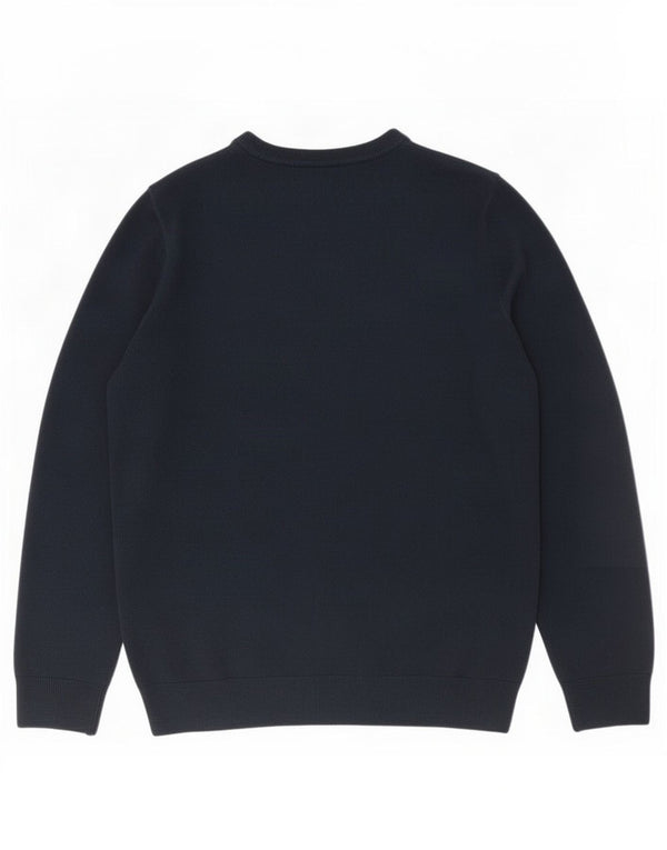 Maglione maglione girocollo da uomo Marks & Spencer grande blu navy in cashmere
