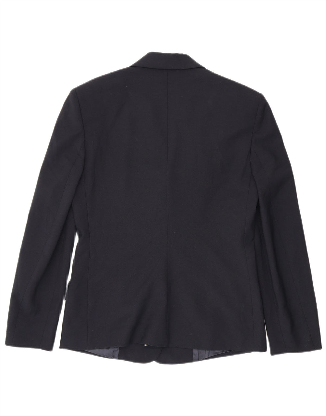 Giacca Blazer a 3 Bottoni da Donna Benetton IT 44 Medio Blu Navy Poliestere