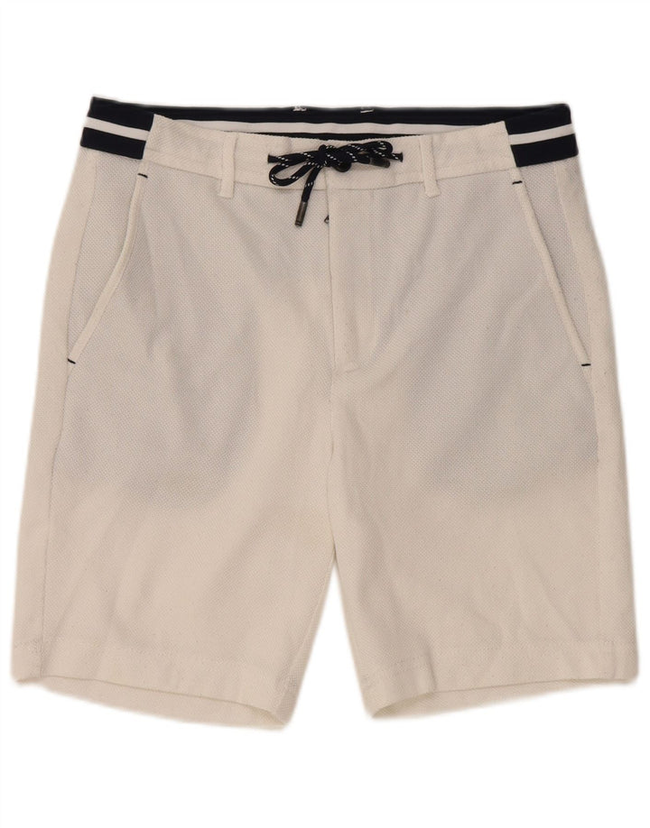Pantaloncini da bagno da uomo Zara piccoli in poliestere color block bianco