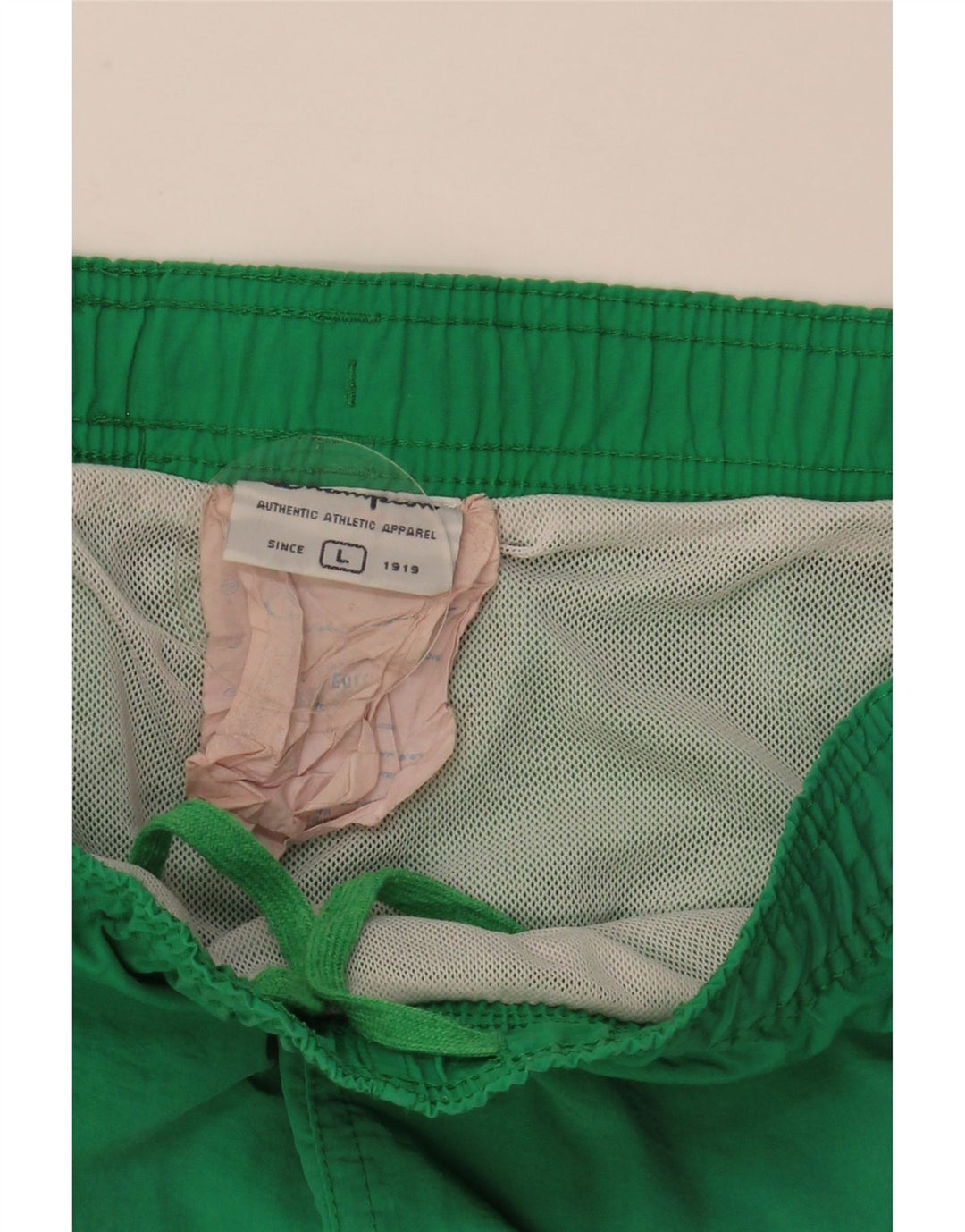 Pantaloncini da bagno grafici da uomo Champion, grandi, in poliestere color block verde