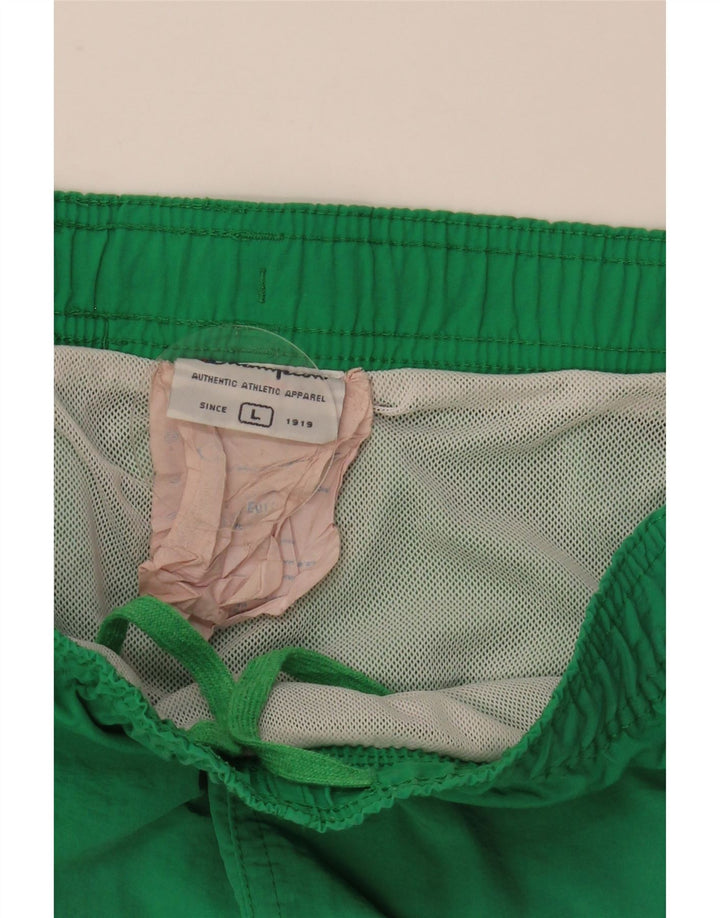 Pantaloncini da bagno grafici da uomo Champion, grandi, in poliestere color block verde