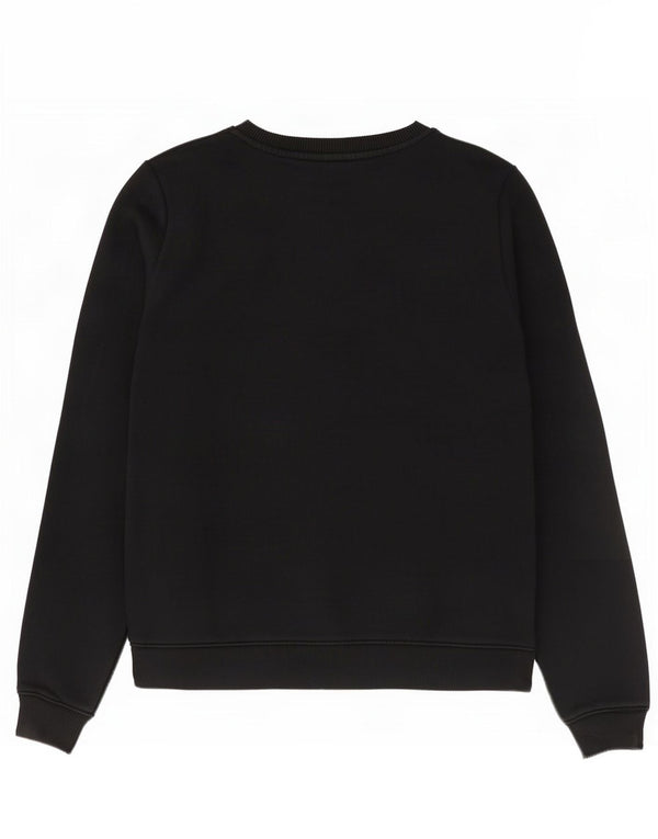 Felpa grafica da donna Tommy Hilfiger Maglione UK 14 cotone nero medio