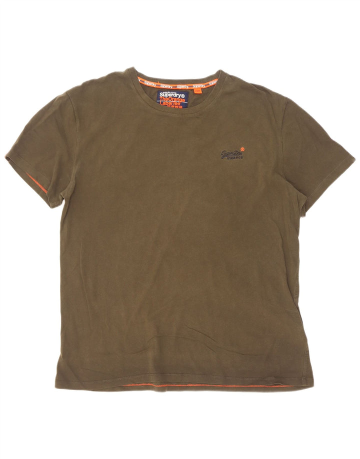 T-shirt da uomo Superdry Top XL in cotone kaki