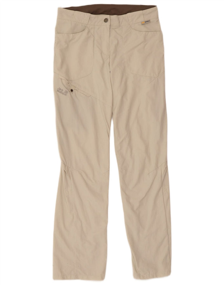 Pantaloni cargo da donna Jack Wolfskin UK 8 Small W30 L31 Beige Poliammide