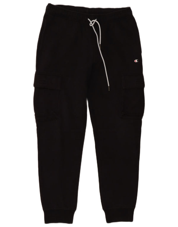 Pantaloni da tuta cargo da uomo Champion Joggers grandi in cotone nero