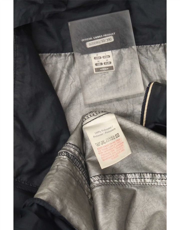 Giacca antipioggia con cappuccio grafica da uomo Umbro UK 38 poliestere medio blu navy