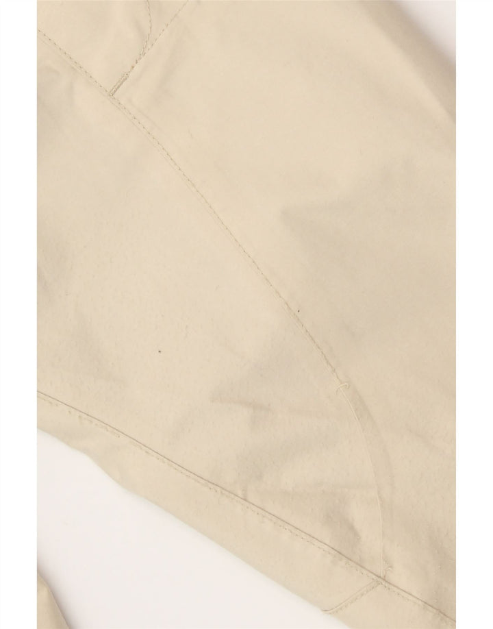 Giacca antipioggia con cappuccio da donna Jack Wolfskin UK 16 Large in poliammide bianco sporco