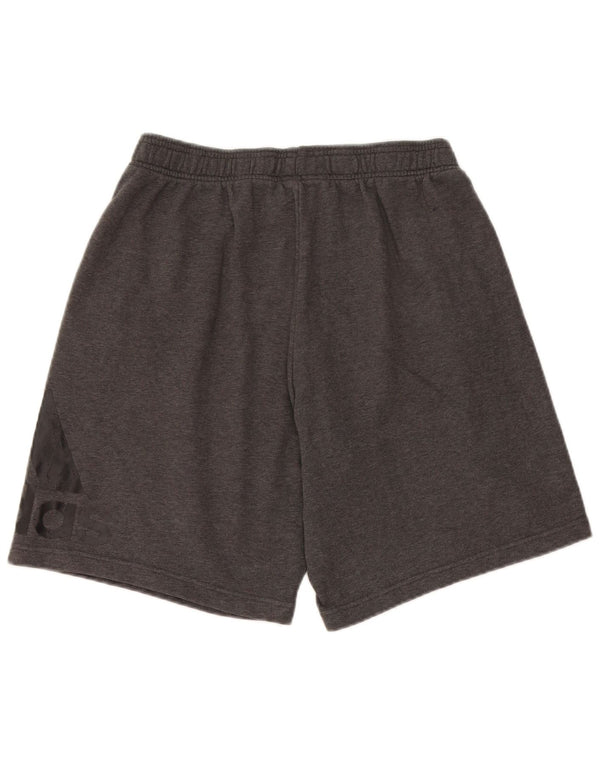 Pantaloncini sportivi grafici da uomo Adidas in cotone grigio medio