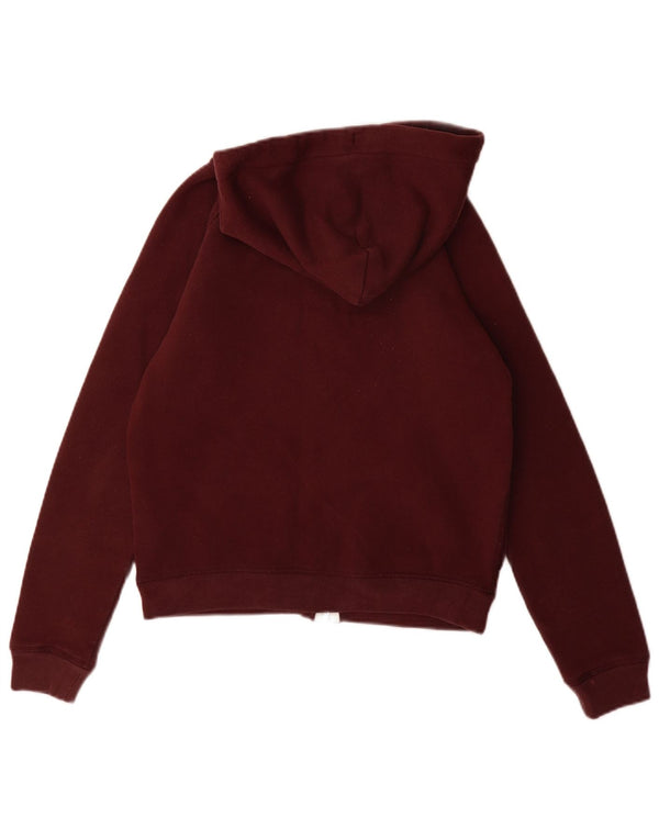 Maglione con cappuccio e zip da donna Jack Wills UK 8 piccolo cotone bordeaux