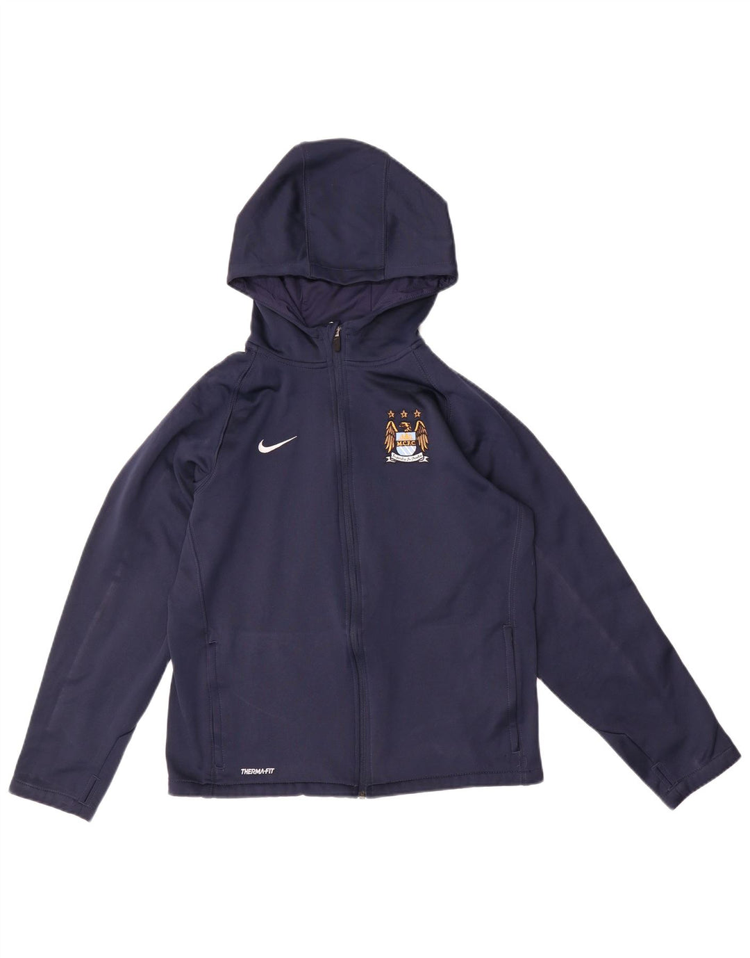 Felpa con cappuccio e zip Nike da bambino 13-14 anni XL blu navy in poliestere