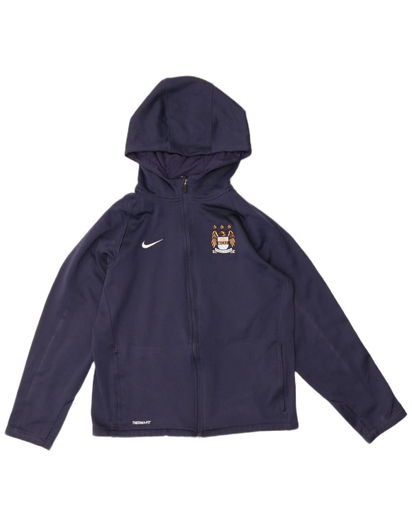 Felpa con cappuccio e zip Nike da bambino 13-14 anni XL blu navy in poliestere