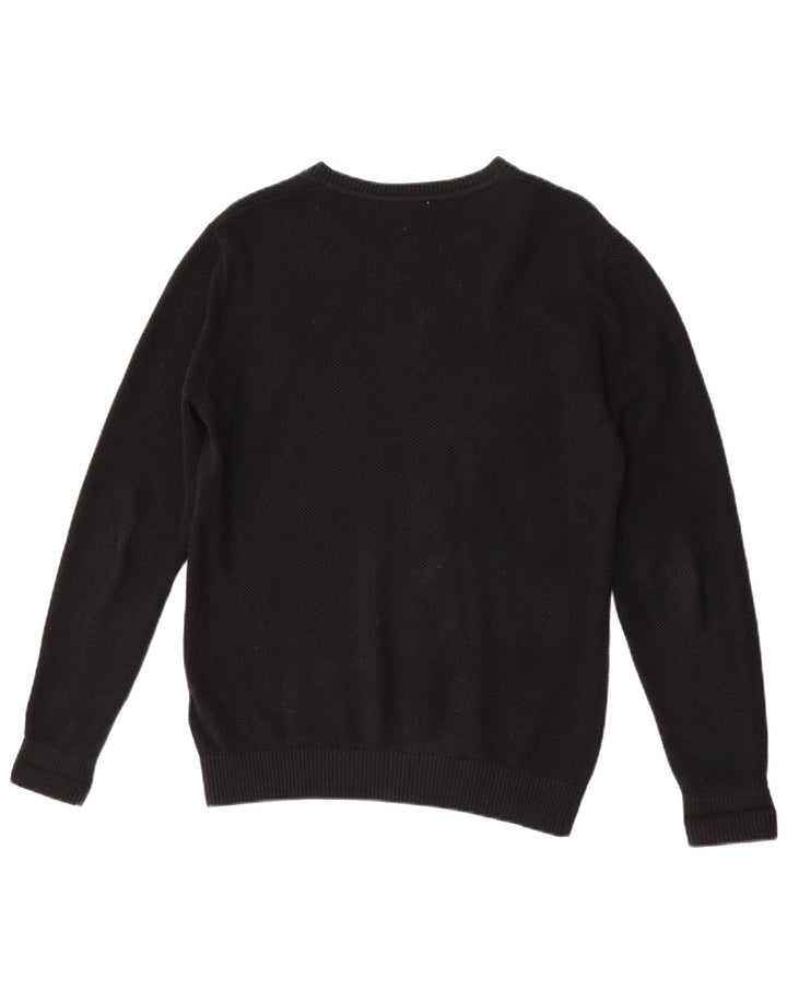 Maglione maglione girocollo da uomo Gap piccolo in cotone nero