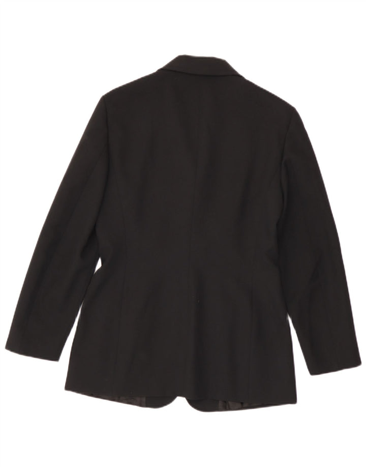 Max & Co. Giacca blazer a 3 bottoni da donna UK 10 piccola poliestere nero