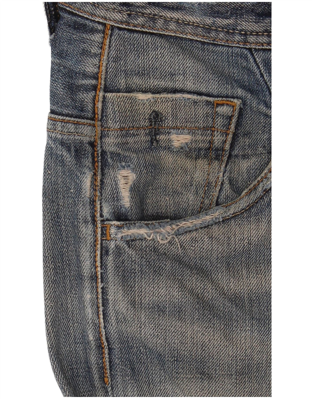 Jeans slim invecchiati da uomo Meltin' Pot W28 L32 in cotone blu