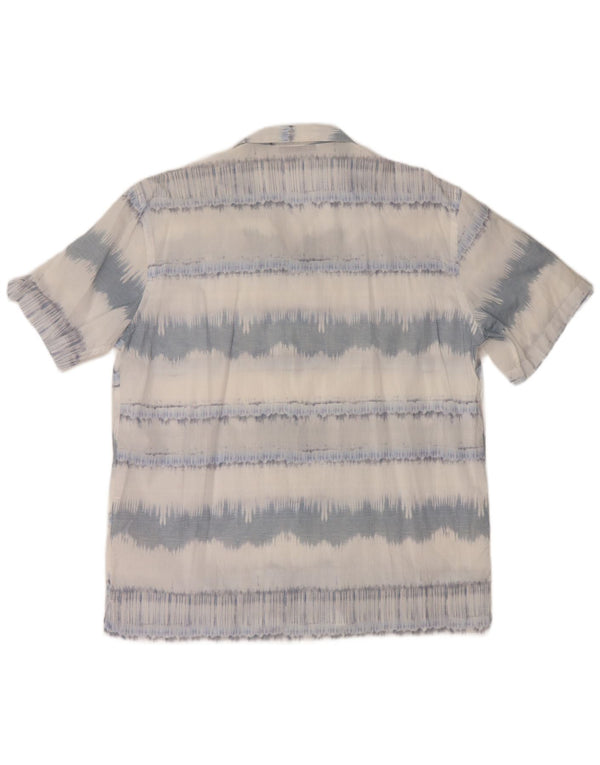 Camicia ZARA da uomo a maniche corte XL in cotone a righe blu