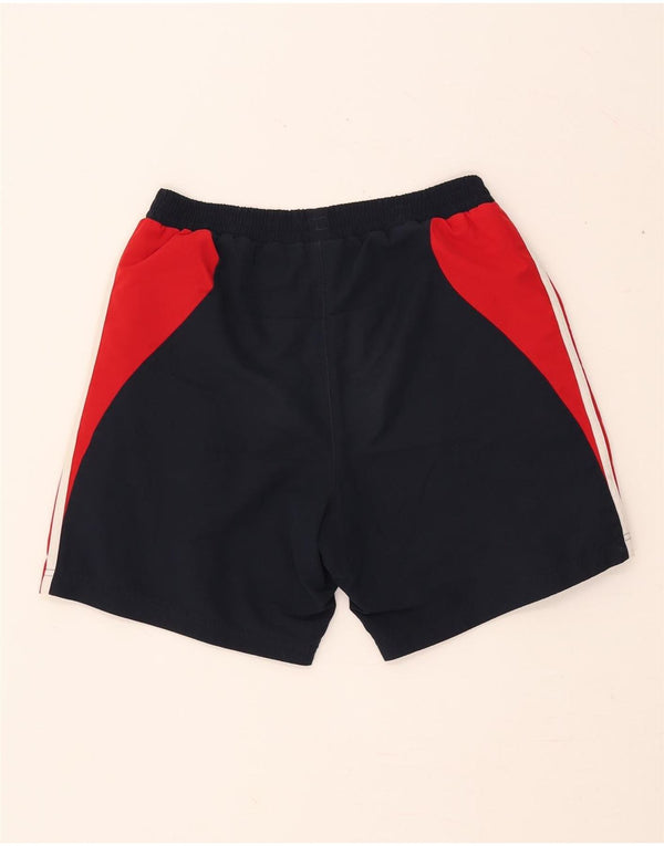 Pantaloncini sportivi ADIDAS da ragazzo 15-16 anni in poliestere color block blu navy