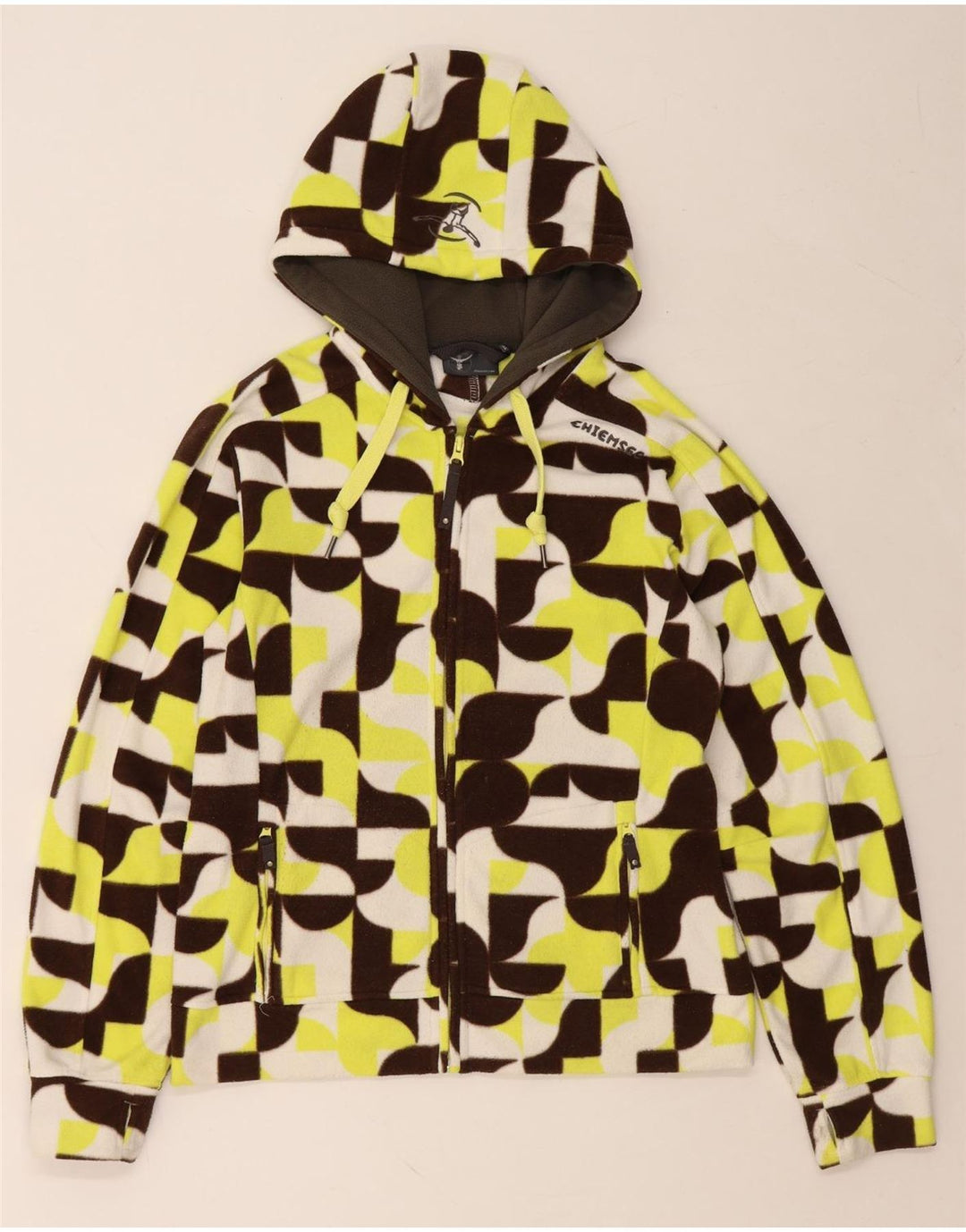 Giacca in pile con cappuccio da donna CHIEMSEE UK 18 XL multicolore geometrica