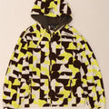Giacca in pile con cappuccio da donna CHIEMSEE UK 18 XL multicolore geometrica