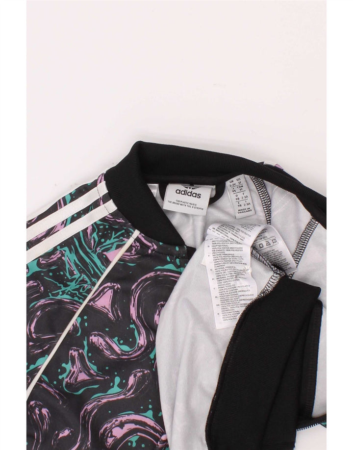 Giacca Top della tuta da ginnastica per ragazze Adidas Abstract Pattern 2-3 anni multicolore