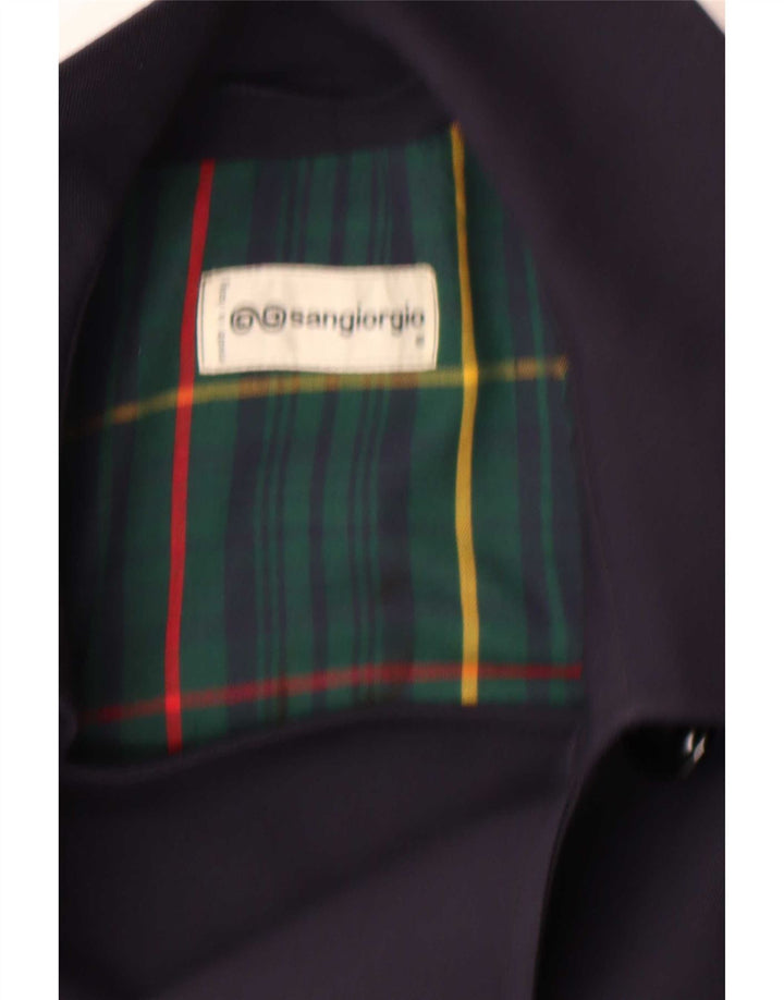 Trench da uomo Sangiorgio UK 38 medio blu navy