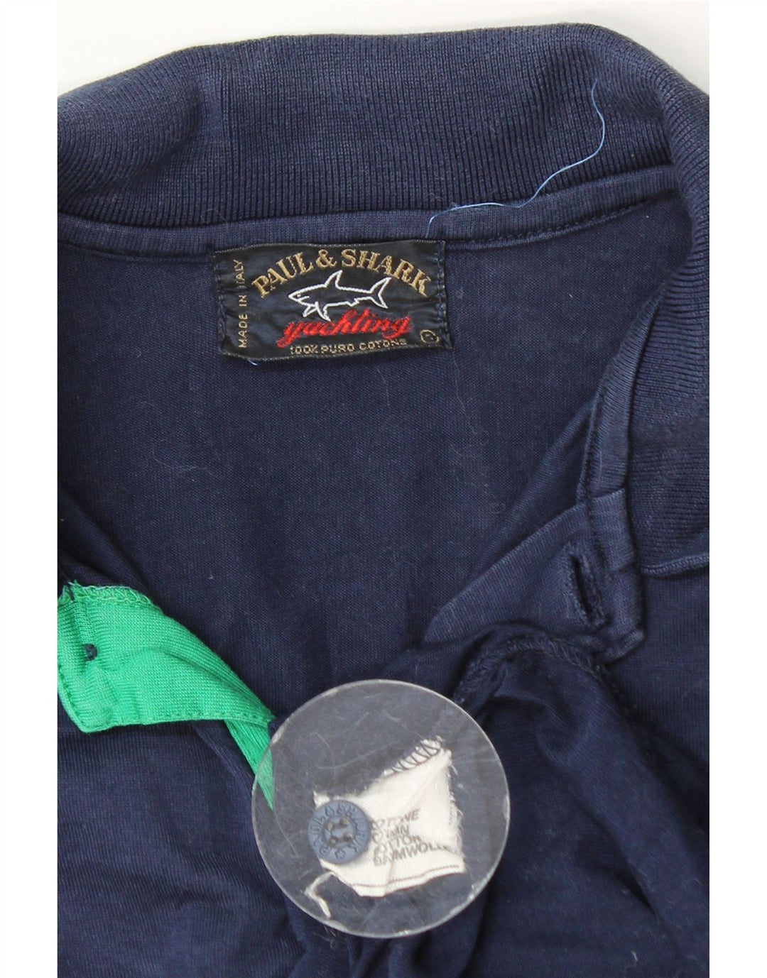 Polo da uomo PAUL & SHARK piccola in cotone blu navy