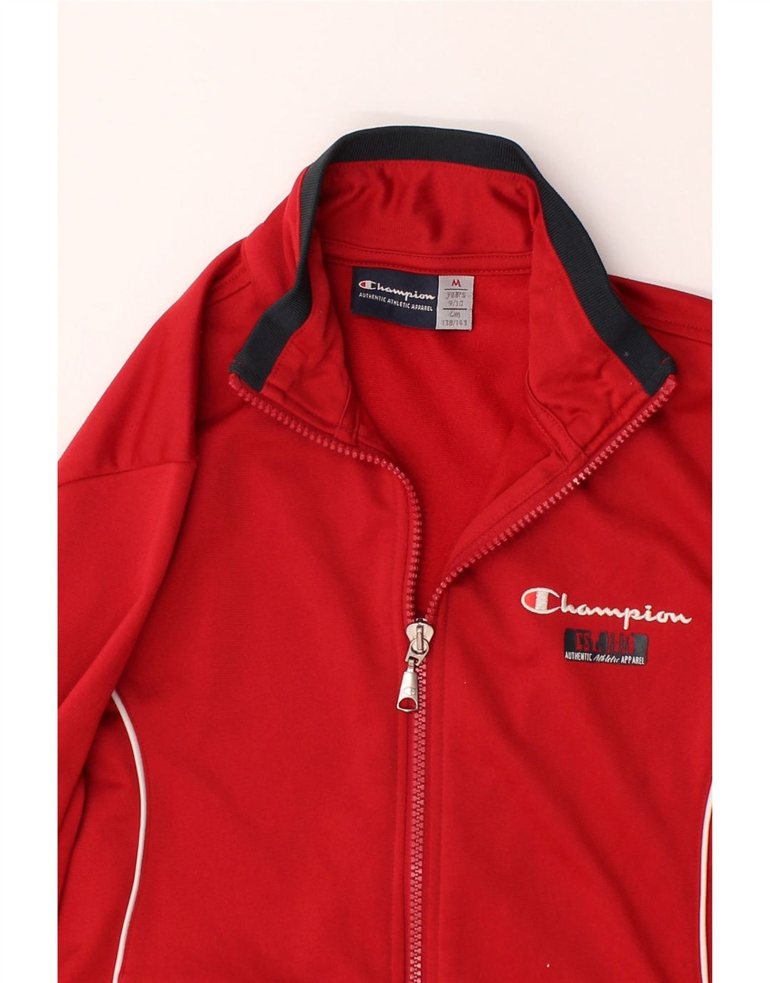 CHAMPION Boys Tracksuit Top Jacket 9-10 Years Medium  Red Polyester Vintage Champion and Second-Hand Champion from Messina Hembry 