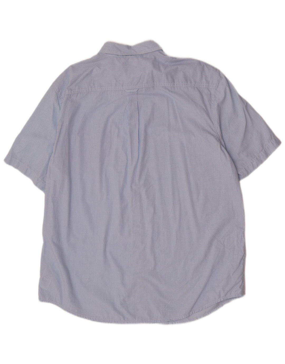Camicia a maniche corte da uomo Chaps Easy Care XL in cotone a quadri blu