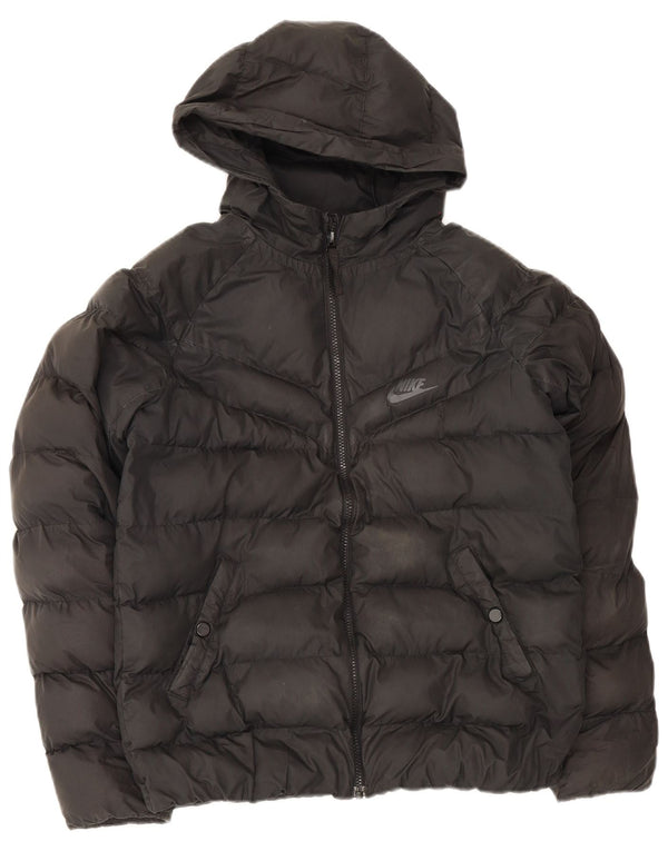 Giacca imbottita con cappuccio Nike da ragazzo 13-14 anni XL Nero Poliestere