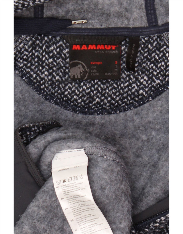 Mammut Maglione da donna con cappuccio e zip piccolo in poliestere chiazzato blu