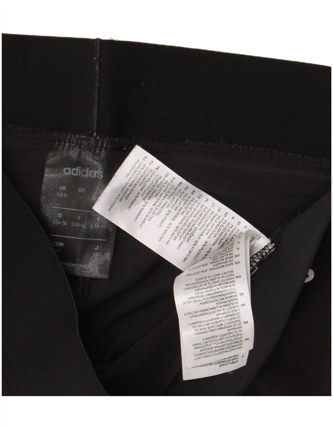 Leggings Adidas da donna UK 8/10 piccolo cotone nero