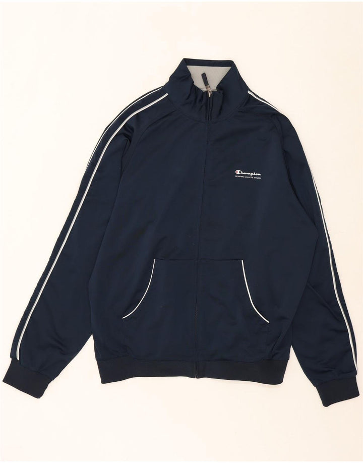 CHAMPION Mens Tracksuit Top Jacket 2XL Navy Blue Polyester Vintage Champion and Second-Hand Champion from Messina Hembry 