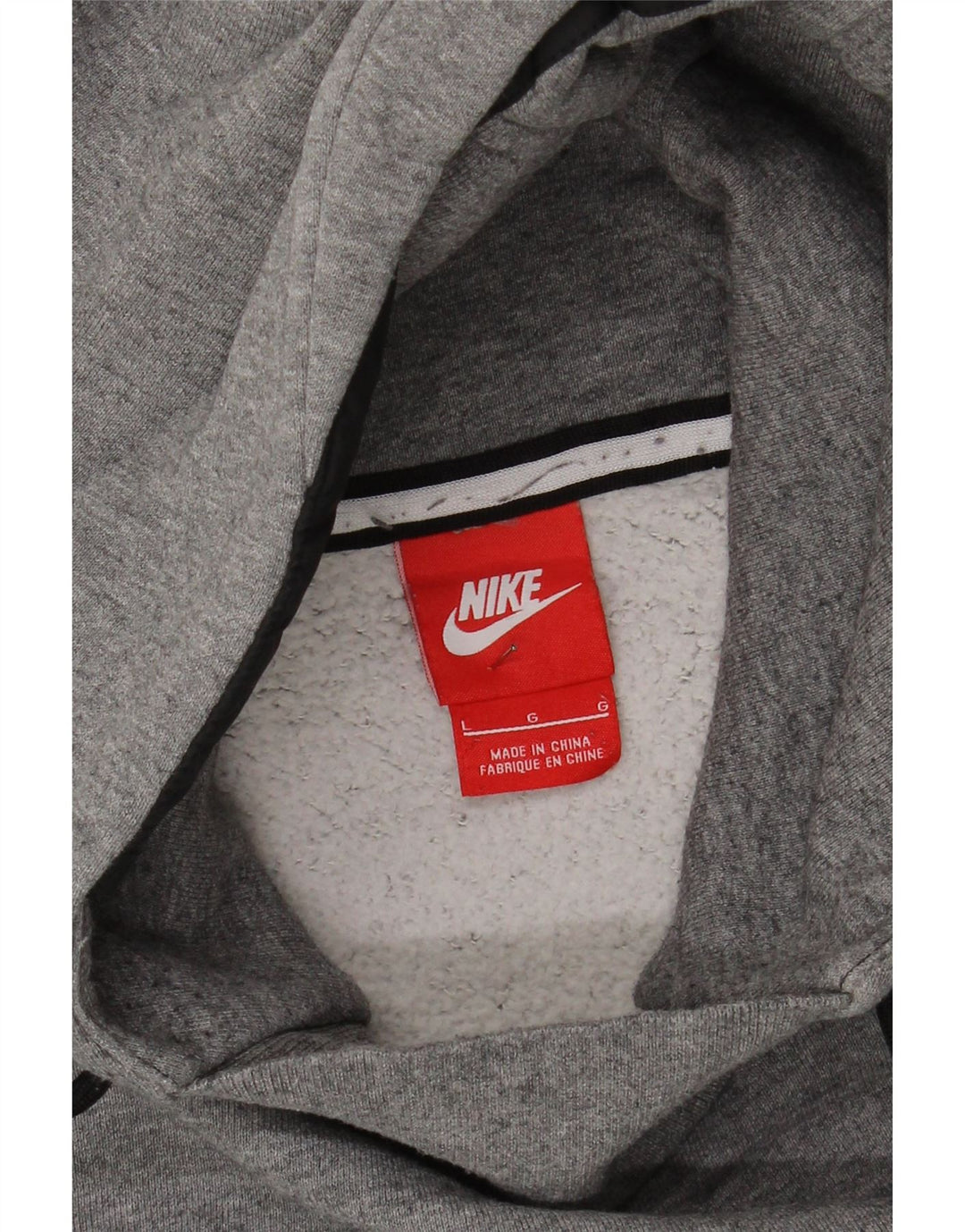 NIKE Mens Hoodie Jumper Large Grey Cotton Vintage Nike and Second-Hand Nike from Messina Hembry 