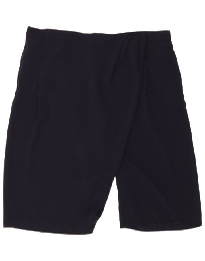 Pantaloncini chino da donna Zara grandi W32 poliestere blu navy