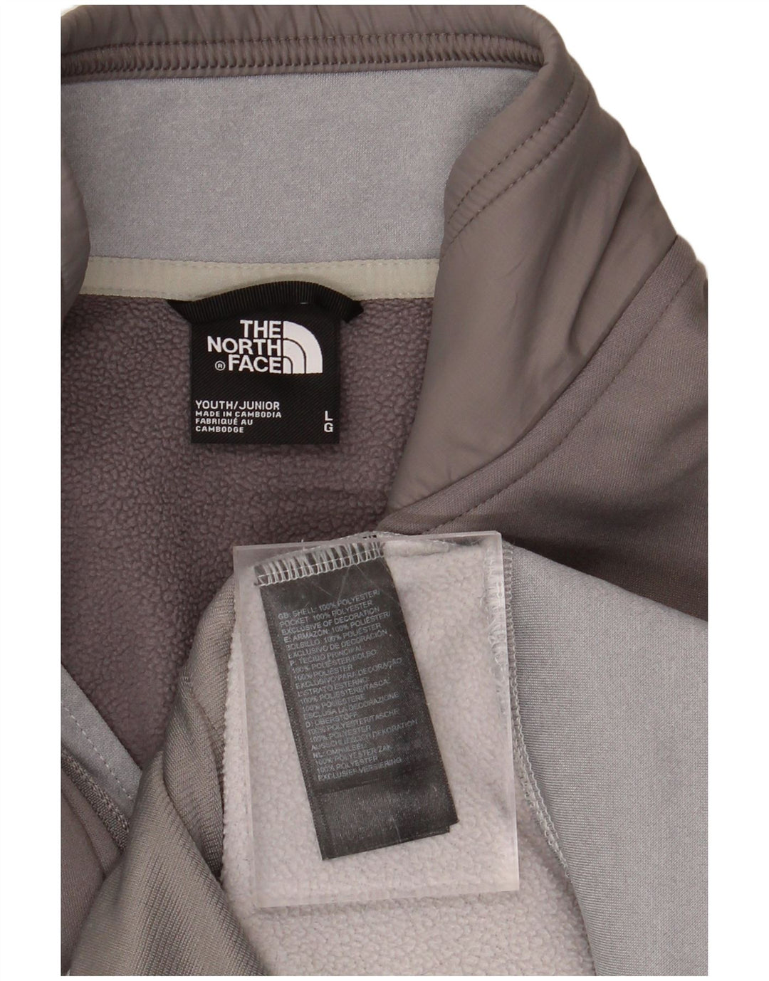 THE NORTH FACE Boys Sweatshirt Jumper 11-12 Years Large Grey Colourblock