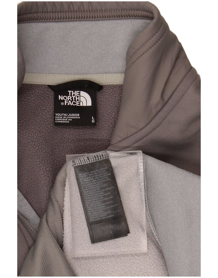 THE NORTH FACE Boys Sweatshirt Jumper 11-12 Years Large Grey Colourblock