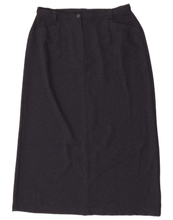 Gonna longuette da donna Marks & Spencer UK 16 Large W32 poliestere blu navy