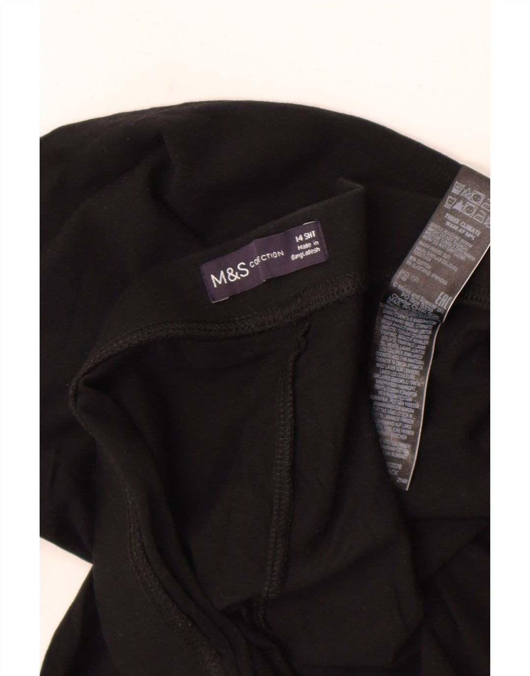 MARKS & SPENCER Leggings da donna UK 14 Grande cotone nero